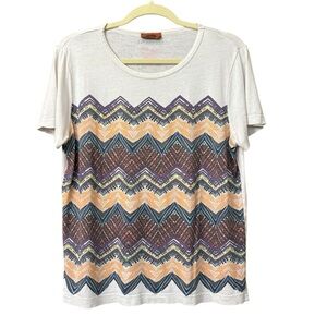 Missoni Key To The Cure Tee In White Size Medium